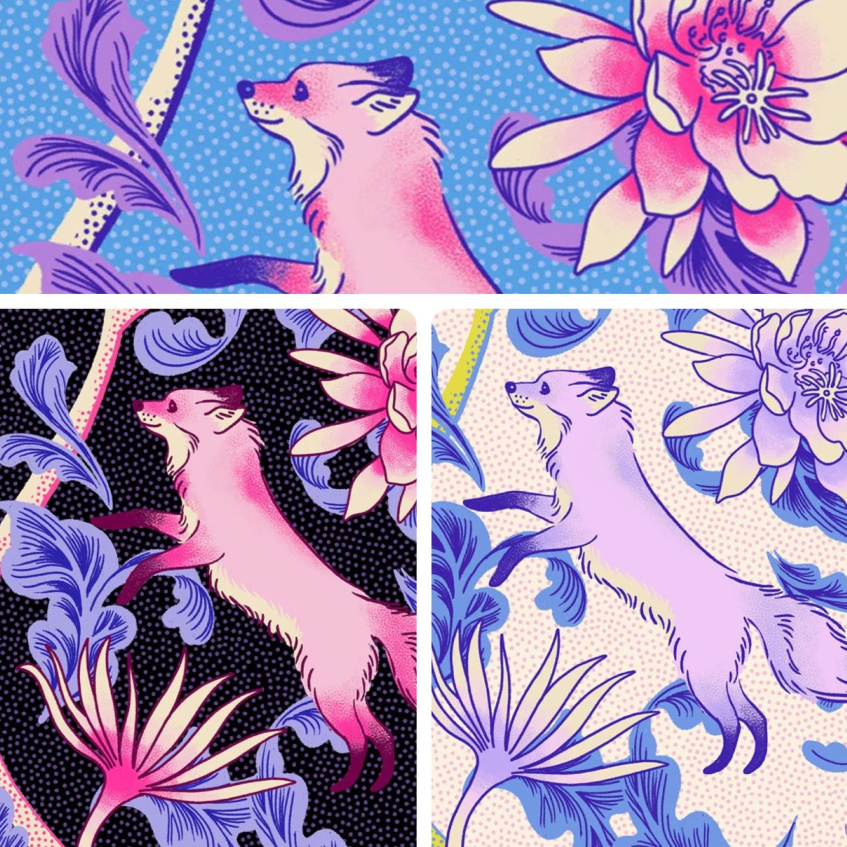 Sarah Watts Ruby Star Society Moda Fabrics Glow Garden Fox Bloom RS2112