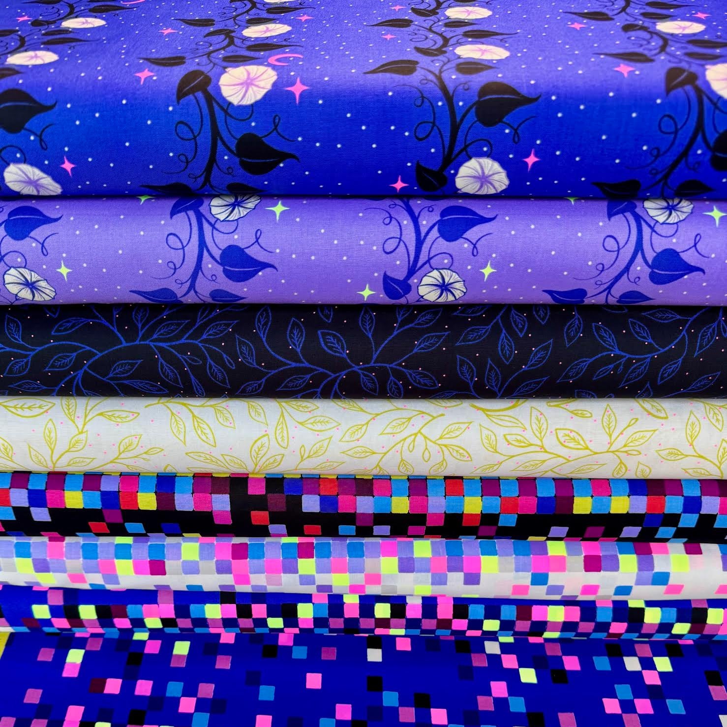 Sarah Watts Ruby Star Society Moda Fabrics Glow Garden Moon Vines RS2114 5
