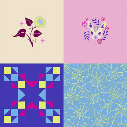 Sarah Watts Ruby Star Society Moda Fabrics Glow Garden Panel RS211111