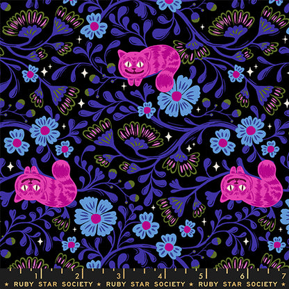 Sarah Watts Ruby Star Society Moda Fabrics Hello Alice Cheshire RS2123 14 Black