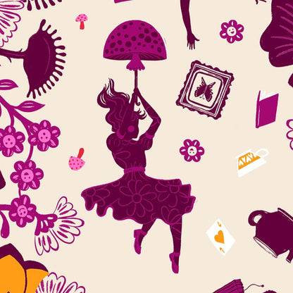 Sarah Watts Ruby Star Society Moda Fabrics Hello Alice Rabbit Hole RS2121 11 Natural