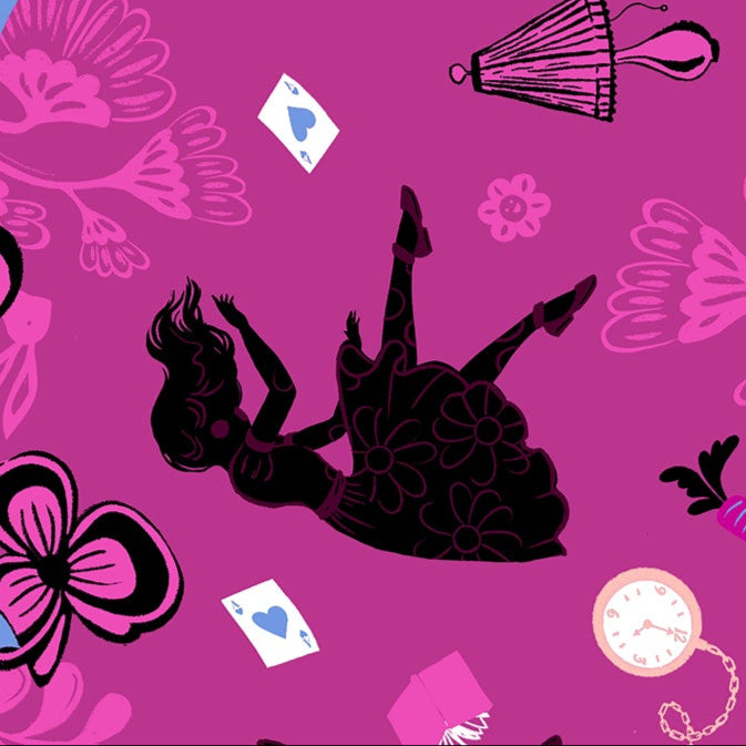 Sarah Watts Ruby Star Society Moda Fabrics Hello Alice Rabbit Hole RS2121 12 Berry