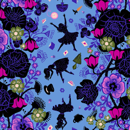Sarah Watts Ruby Star Society Moda Fabrics Hello Alice Rabbit Hole RS2121 14 Lindley Blue