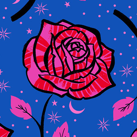 Sarah Watts Ruby Star Society Moda Fabrics Ink Shop Ink Rose RS2139 15 Blue Ribbon