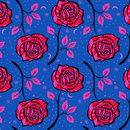 Sarah Watts Ruby Star Society Moda Fabrics Ink Shop Ink Rose RS2139 15 Blue Ribbon
