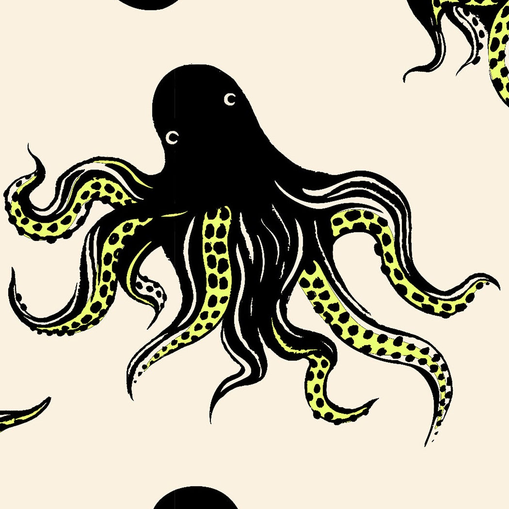 Sarah Watts Ruby Star Society Moda Fabrics Ink Shop Mystery Food Canvas RS2142 11L Neon Yellow