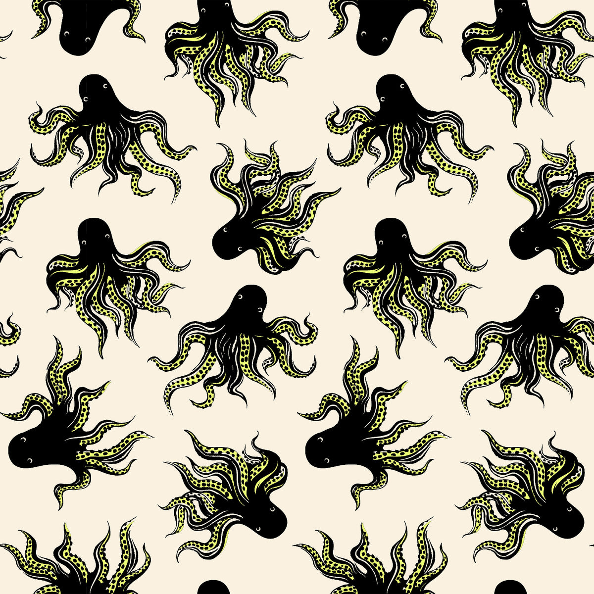 Sarah Watts Ruby Star Society Moda Fabrics Ink Shop Mystery Food Canvas RS2142 11L Neon Yellow