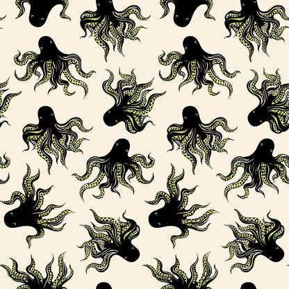 Sarah Watts Ruby Star Society Moda Fabrics Ink Shop Mystery Food Canvas RS2142 11L Neon Yellow