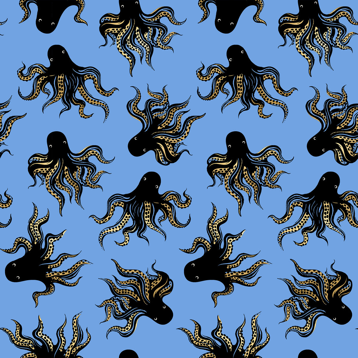 Sarah Watts Ruby Star Society Moda Fabrics Ink Shop Mystery Food RS2144 20M Lindley Blue
