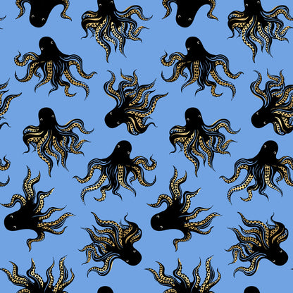 Sarah Watts Ruby Star Society Moda Fabrics Ink Shop Mystery Food RS2144 20M Lindley Blue