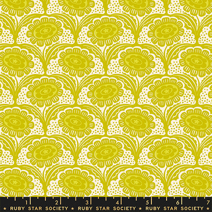 Sarah Watts Ruby Star Society Moda Fabrics Ink Shop Scallop Flower RS2140 11 Pistachio