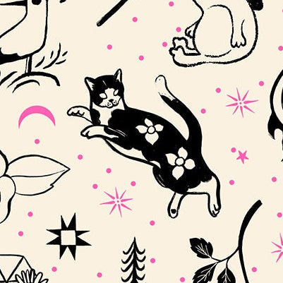 Sarah Watts Ruby Star Society Moda Fabrics Ink Shop Tattoo Flash RS2145 11 Natural