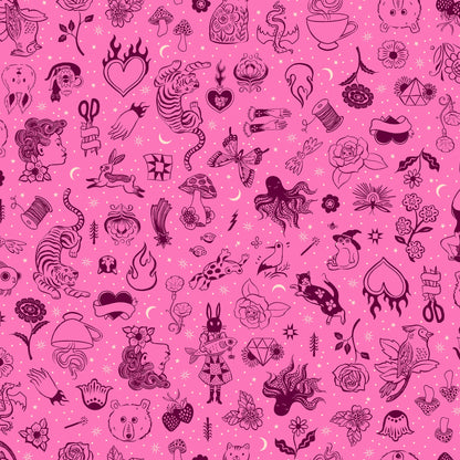 Sarah Watts Ruby Star Society Moda Fabrics Ink Shop Tattoo Flash RS2145 12 Lipstick