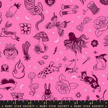 Sarah Watts Ruby Star Society Moda Fabrics Ink Shop Tattoo Flash RS2145 12 Lipstick