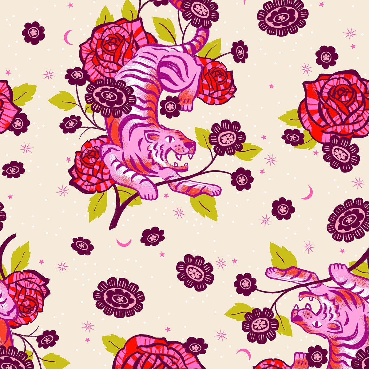 Sarah Watts Ruby Star Society Moda Fabrics Ink Shop Tiger Rose RS2143 11 Shell