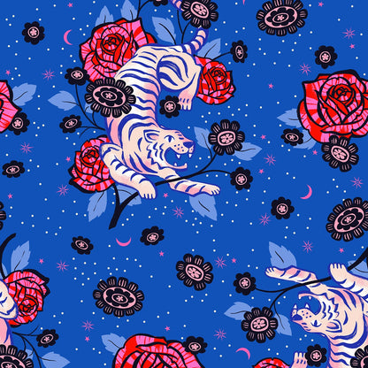 Sarah Watts Ruby Star Society Moda Fabrics Ink Shop Tiger Rose RS2143 12 Blue Ribbon