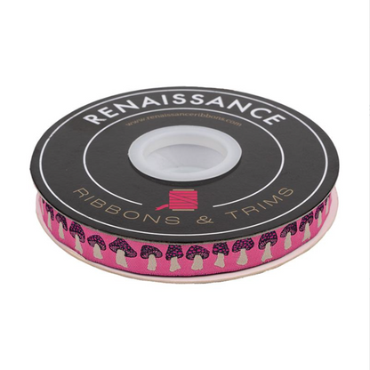 Sarah Watts Ruby Star Society Renaissance Ribbons 5/8 Mushrooms SW-110/16mm Col 01_y