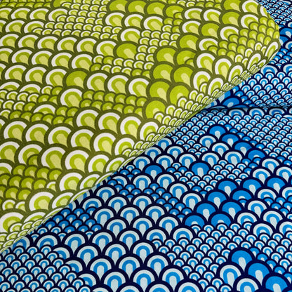 Sariditty Moda Fabrics Legendary Love Sea Waves 4505312 Navy