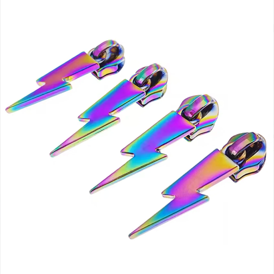 Sassafras Lane Iridescent Lightning Bolt Zipper Pull