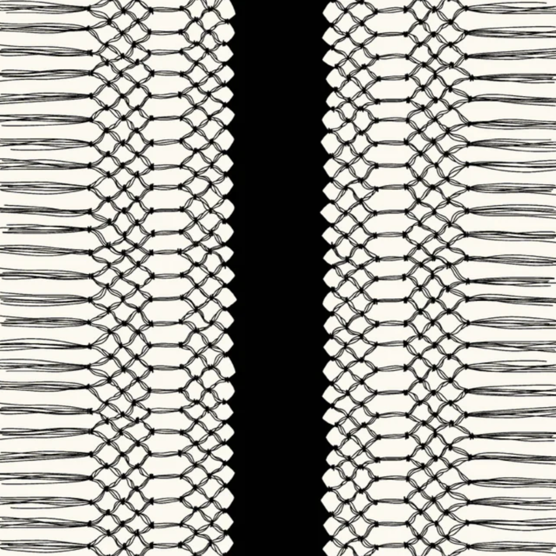 Fringes by Eye Candy Quilts | Black/Ivory
