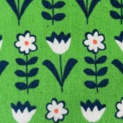 Sevenberry Flower Garden Japanese Import Fabric Green