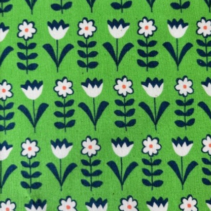 Sevenberry Flower Garden Japanese Import Fabric Green