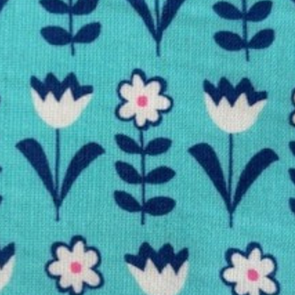 Sevenberry Flower Garden Japanese Import Fabric Turquoise