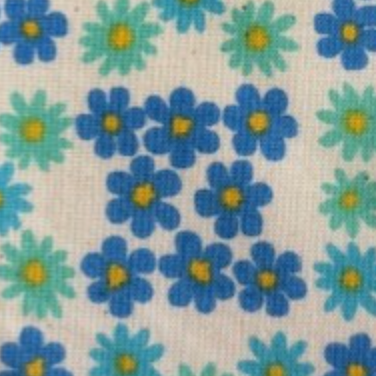Sevenberry Flower Power Japanese Import Fabric Blue