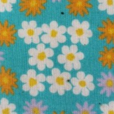 Sevenberry Flower Power Japanese Import Fabric Turquoise