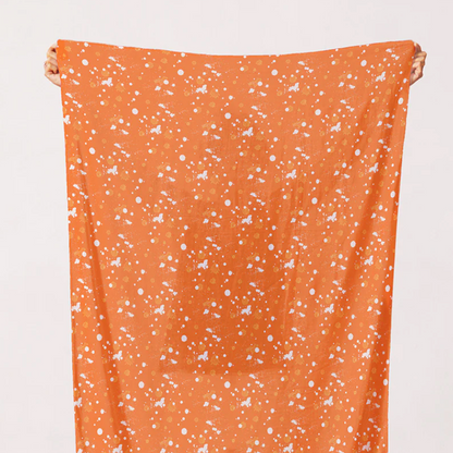 Simone Bradford Paintbrush Studio Fabrics On Your Mark Ink Splats 12010731 Orange