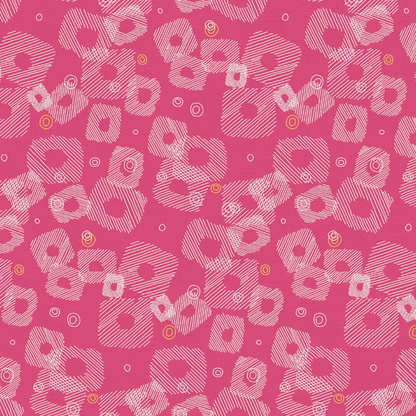 Simone Bradford Paintbrush Studio Fabrics On Your Mark Scribbled Square 12010752 Pink