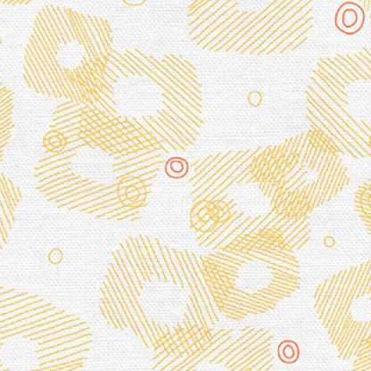 Simone Bradford Paintbrush Studio Fabrics On Your Mark Scribbled Square 12010754 Yellow