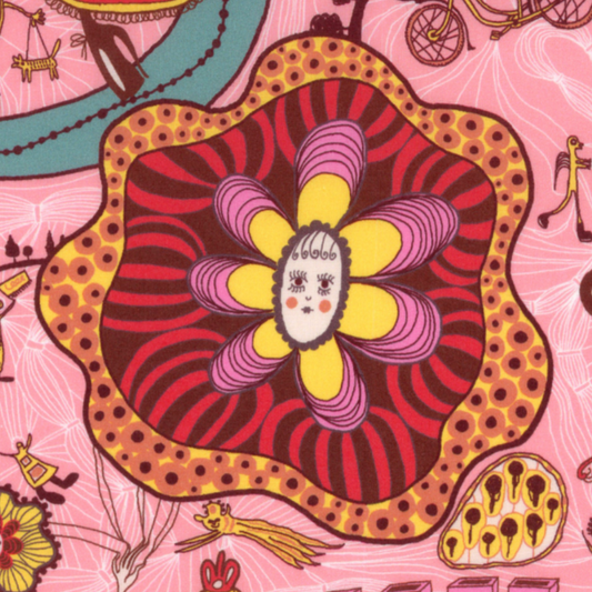 Sir Grayson Perry Liberty Fabrics 150th Anniversary Collection Shirley Smith Pink 