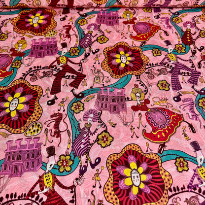 Sir Grayson Perry Liberty Fabrics 150th Anniversary Collection Shirley Smith Pink 
