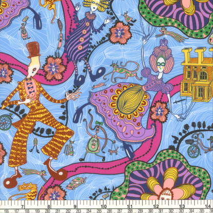 Sir Grayson Perry Liberty Fabrics Tana Lawn 150th Anniversary Collection Shirley Smith Blue B