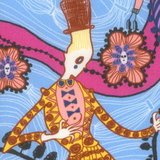 Sir Grayson Perry Liberty Fabrics Tana Lawn 150th Anniversary Collection Shirley Smith Blue B