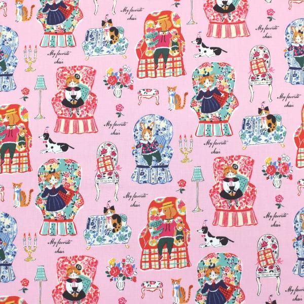Sobakasu Kids YUWA Japanese Fabrics My Favorite Chair Pink