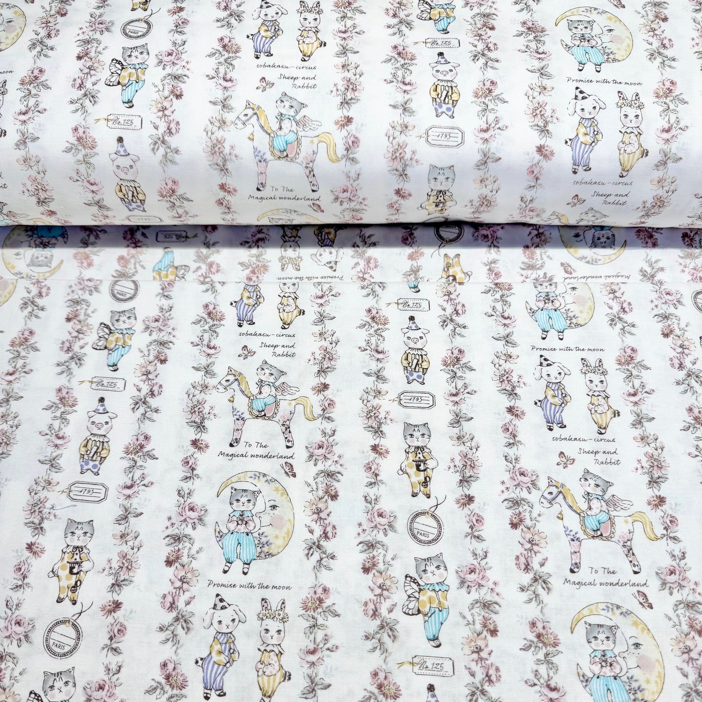 Sobakasu Kids Yuwa Fabrics Japanese Import Magical Wonderland White