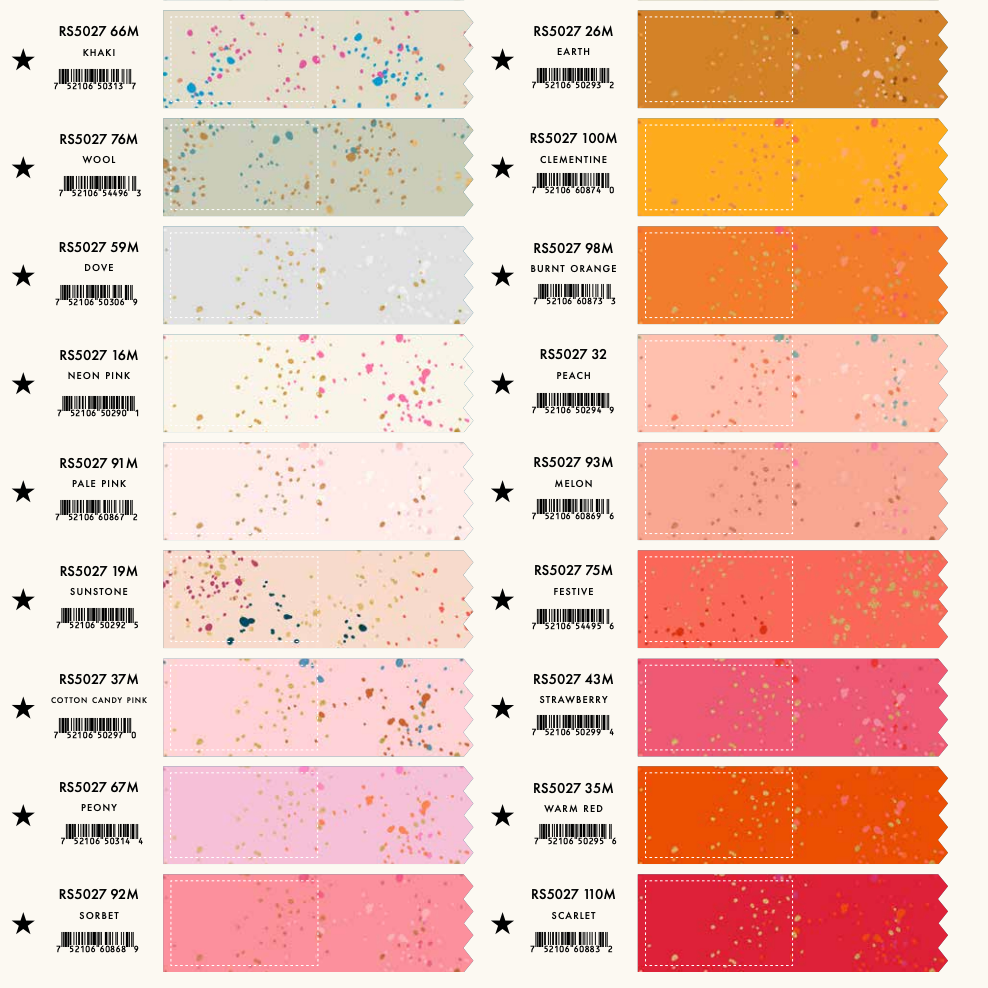 Speckled Color Card Ruby Star Society Moda Fabrics