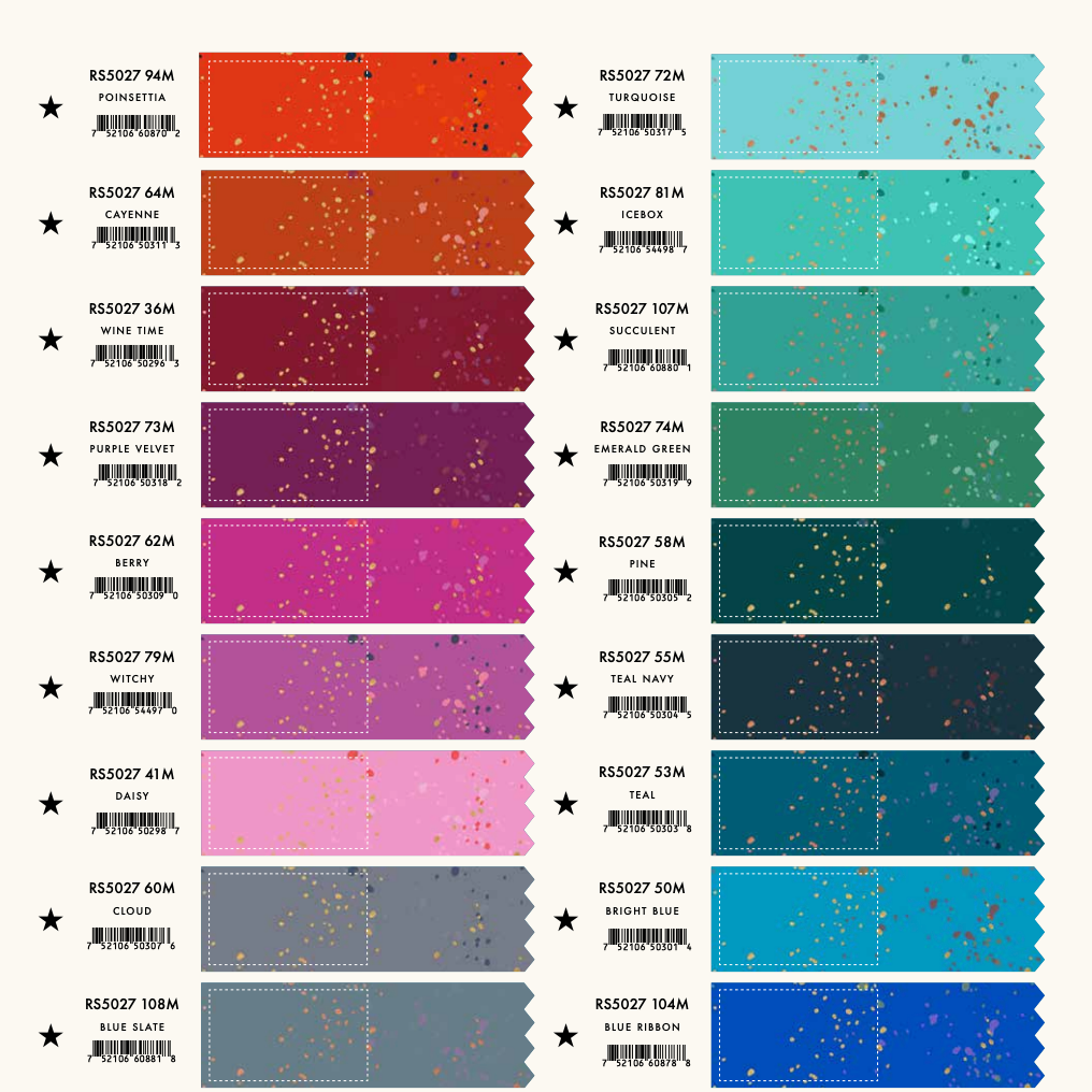 Speckled Color Card Ruby Star Society Moda Fabrics