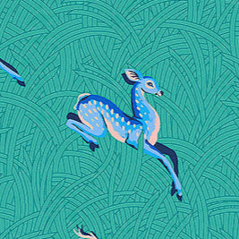 Stacy Peterson FreeSpirit Fabrics Mythical Wild Meadow PWST016 TEAL