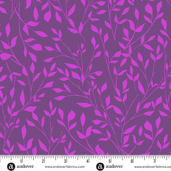 Stephanie Oranges Andover Fabrics Color Me Pretty Botanica Grape A-1182-P