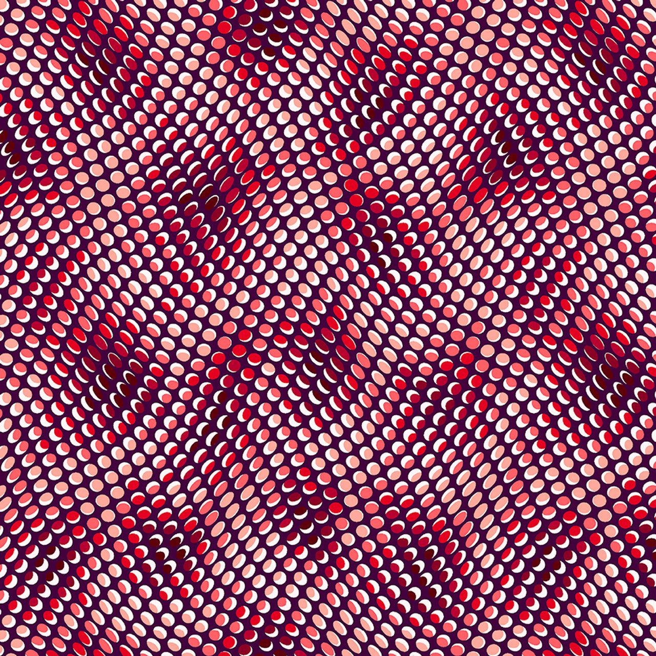 Stof Fabrics Blank Quilting Psychadelic Dots Red 4515-284