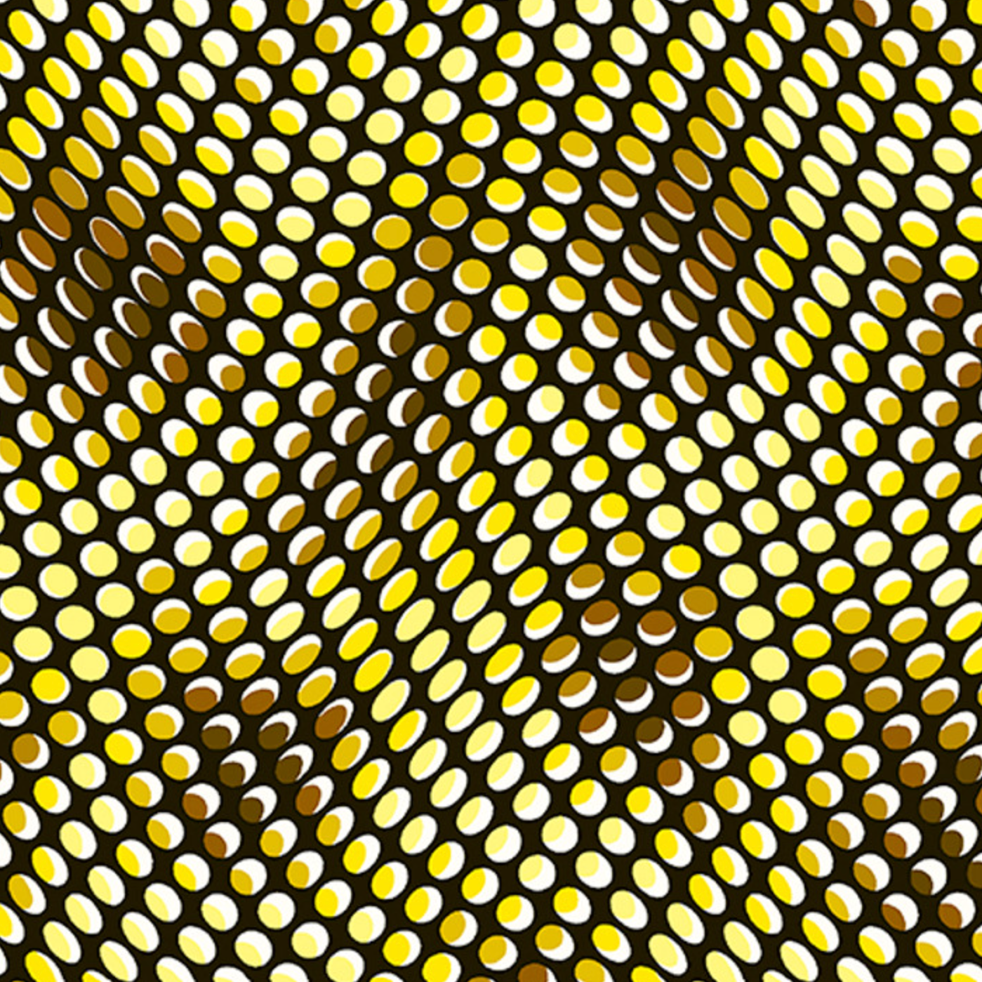 Stof Fabrics Blank Quilting Psychadelic Dots Yellow 4515-283