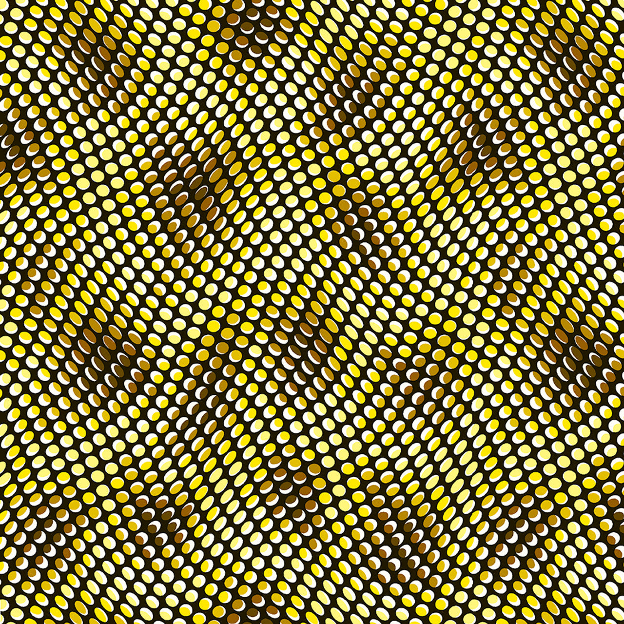 Stof Fabrics Blank Quilting Psychadelic Dots Yellow 4515-283