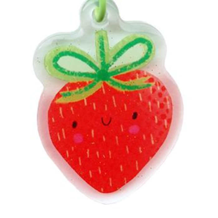 Strawberry Zipper Charm by Lizzy House for Moda Fabrics LHEVDZ012