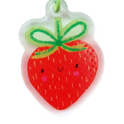 Strawberry Zipper Charm by Lizzy House for Moda Fabrics LHEVDZ012
