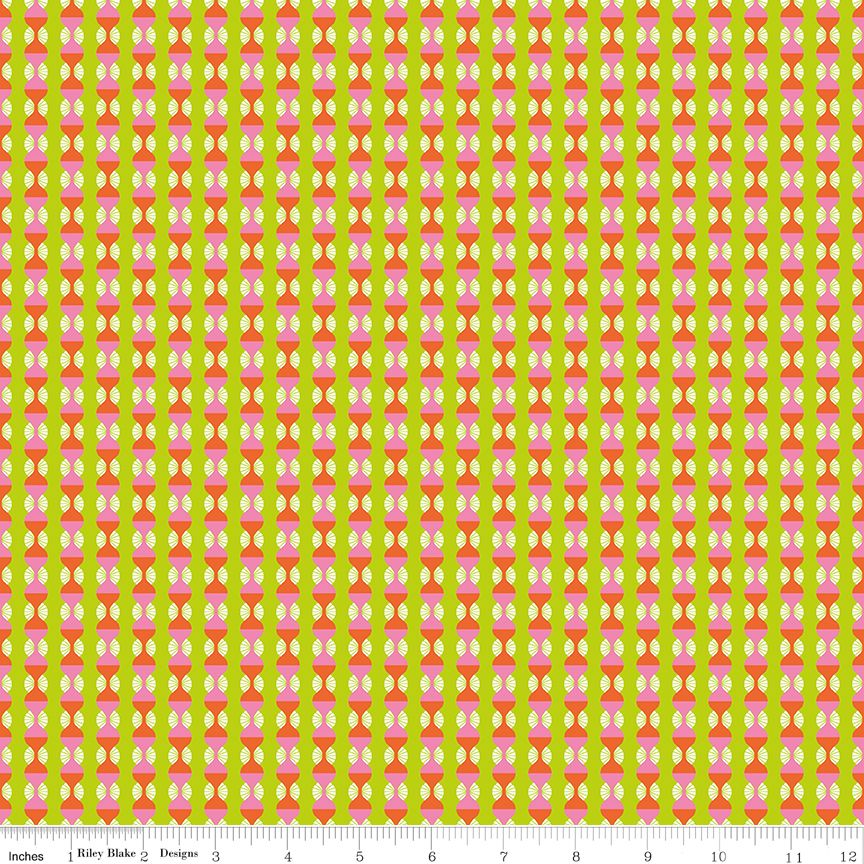Sue Daley Riley Blake Designs Celebrate Ogee C15334-LIME