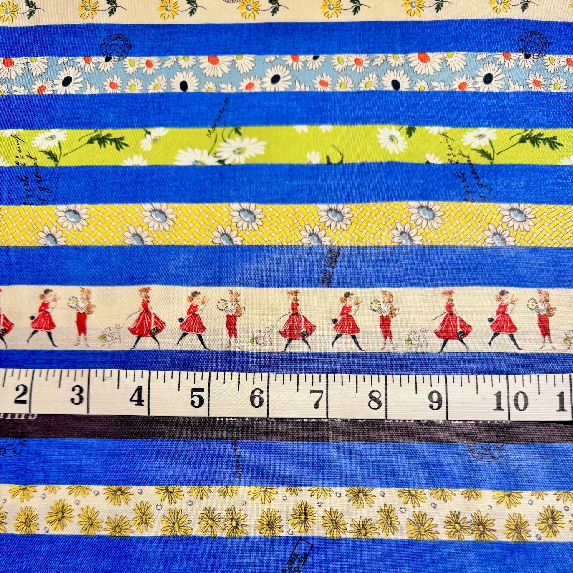 Suzuko Koseki Yuwa Fabrics Japanese Import Stripes Blue