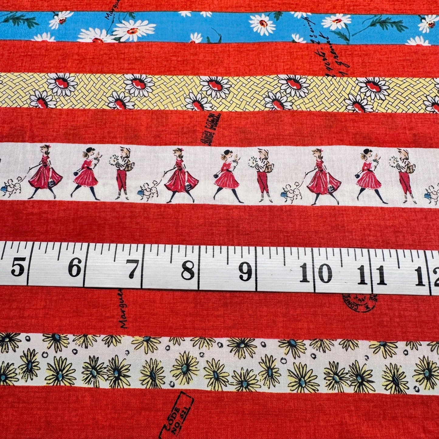 Suzuko Koseki Yuwa Fabrics Japanese Import Stripes Red